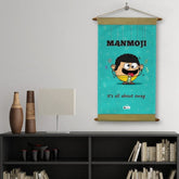 Manmoji Print Scroll & Seed Rakhi Combo of 2 (Teal Blue)